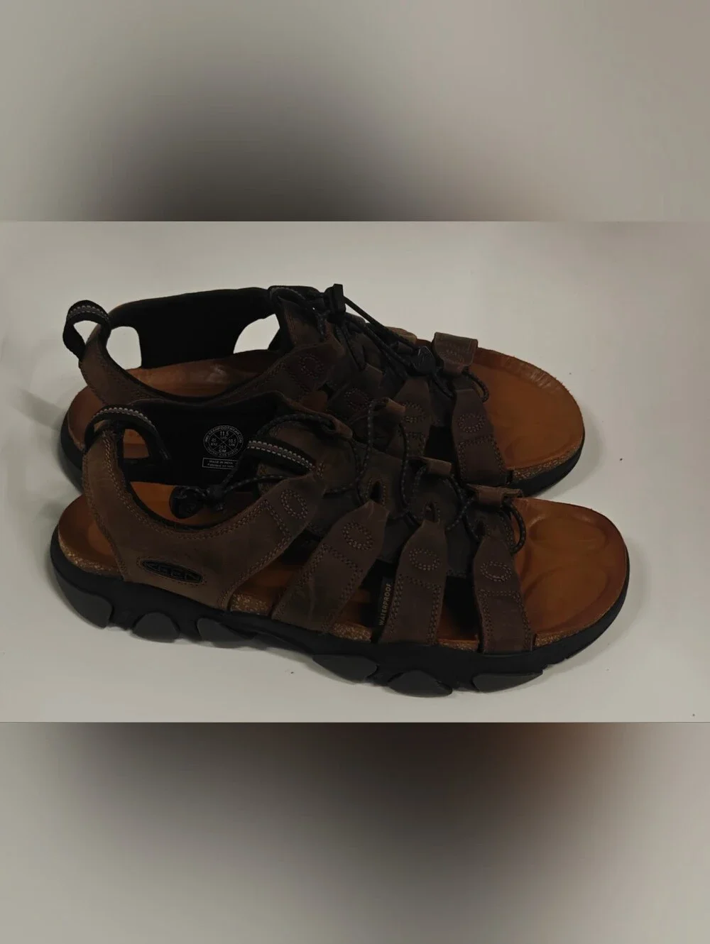 KEEN Daytona II Men’s Sandals Size 11.5 Brown Leather Outdoor Hiking Sport Sanda